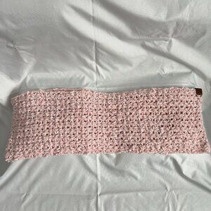Handmade Pink Crochet Infinity Scarf By Winfall Whimsies